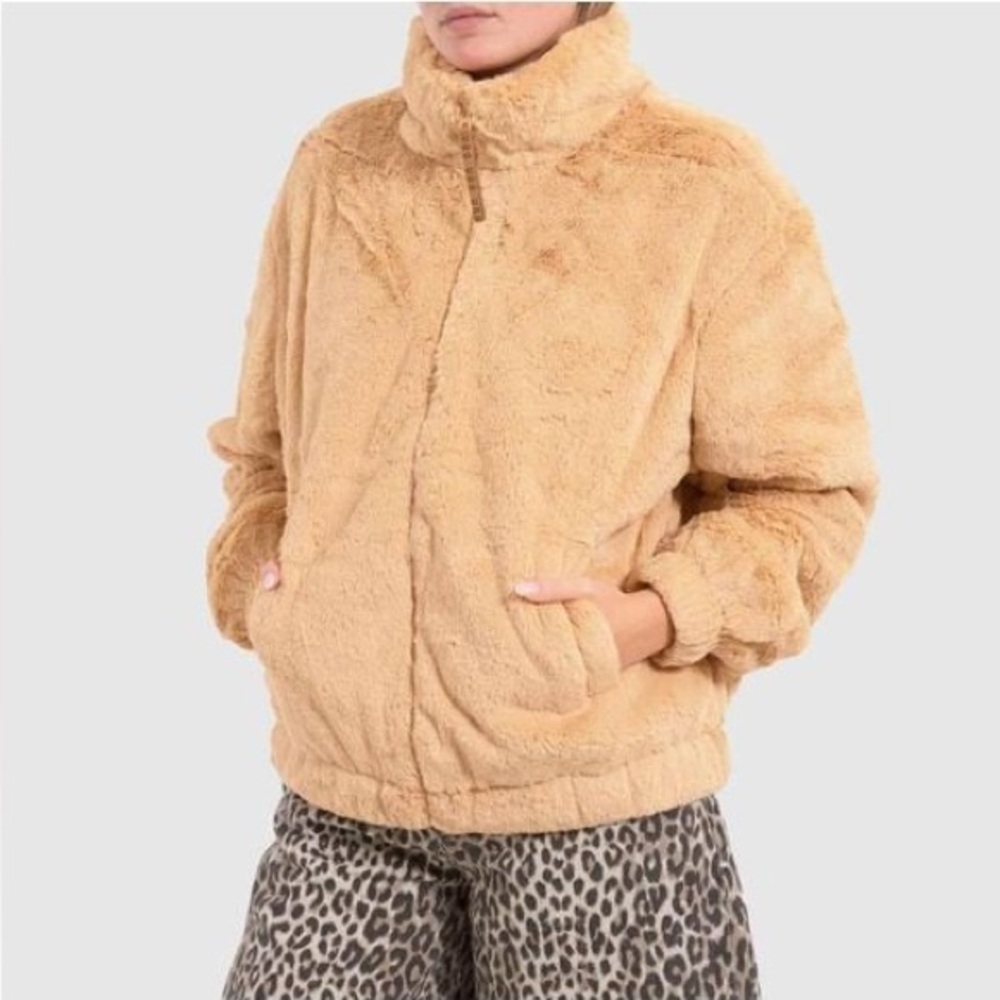 Los Angeles Apparel Tan Fleece Jacket